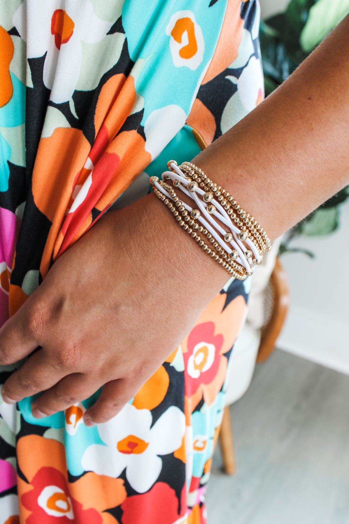 Double The Charm Bracelet • White/Gold - FINAL SALE