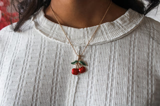 Cherry On Top Necklace • Gold