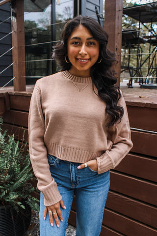 Bright & Bubbly Sweater • Mocha - FINAL SALE
