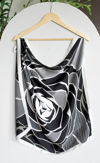 Bold Beauty Floral Scarf • Black Multi