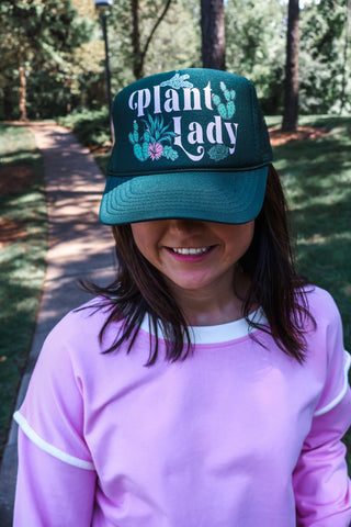 Plant Lady Trucker Hat • Emerald