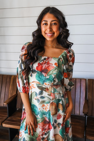 Bold and beautiful sunflower dress