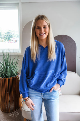Everyday Favorite Hooded Top • Blue