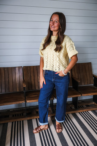 Sunny Attitude Cable Knit • Yellow
