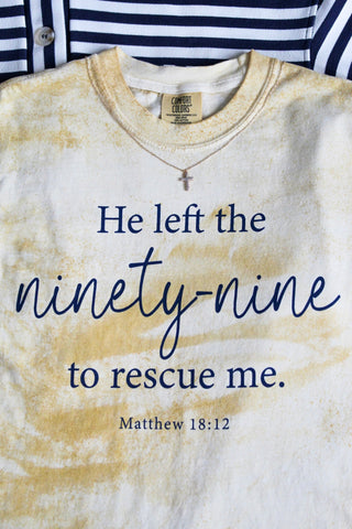 He Left The Ninety-Nine Graphic Tee • Citrine