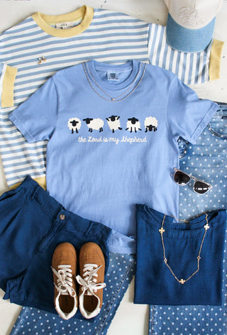 The Lord Is My Sheperd Graphic Tee • Blue