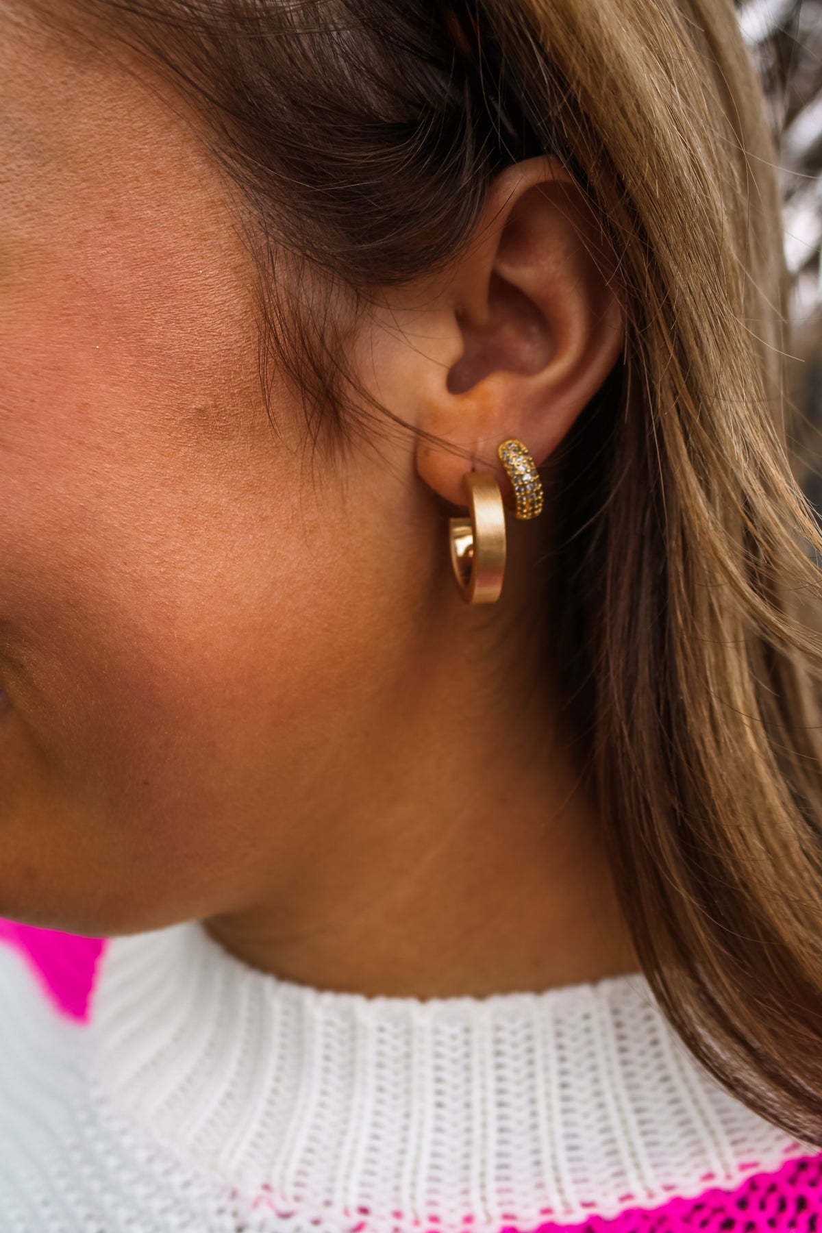 Elevate Everyday Reversible Hoop Earrings • Gold