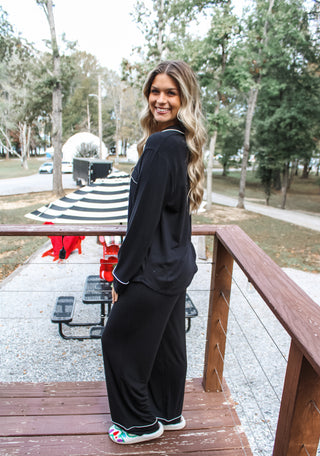 Christmas Eve Comfort Pajama Set • Black