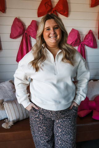 Refresh & Reset Half Zip • Cream - PLUS