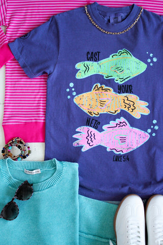 Cast Your Nets Graphic Tee • Grape