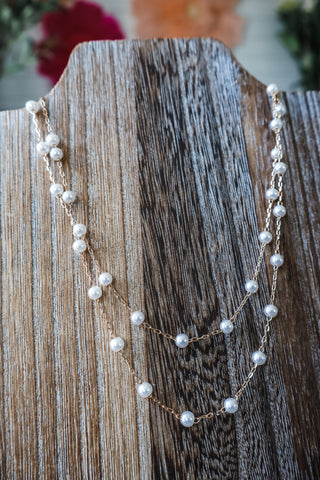 Jo Jo • double pearl strand necklace