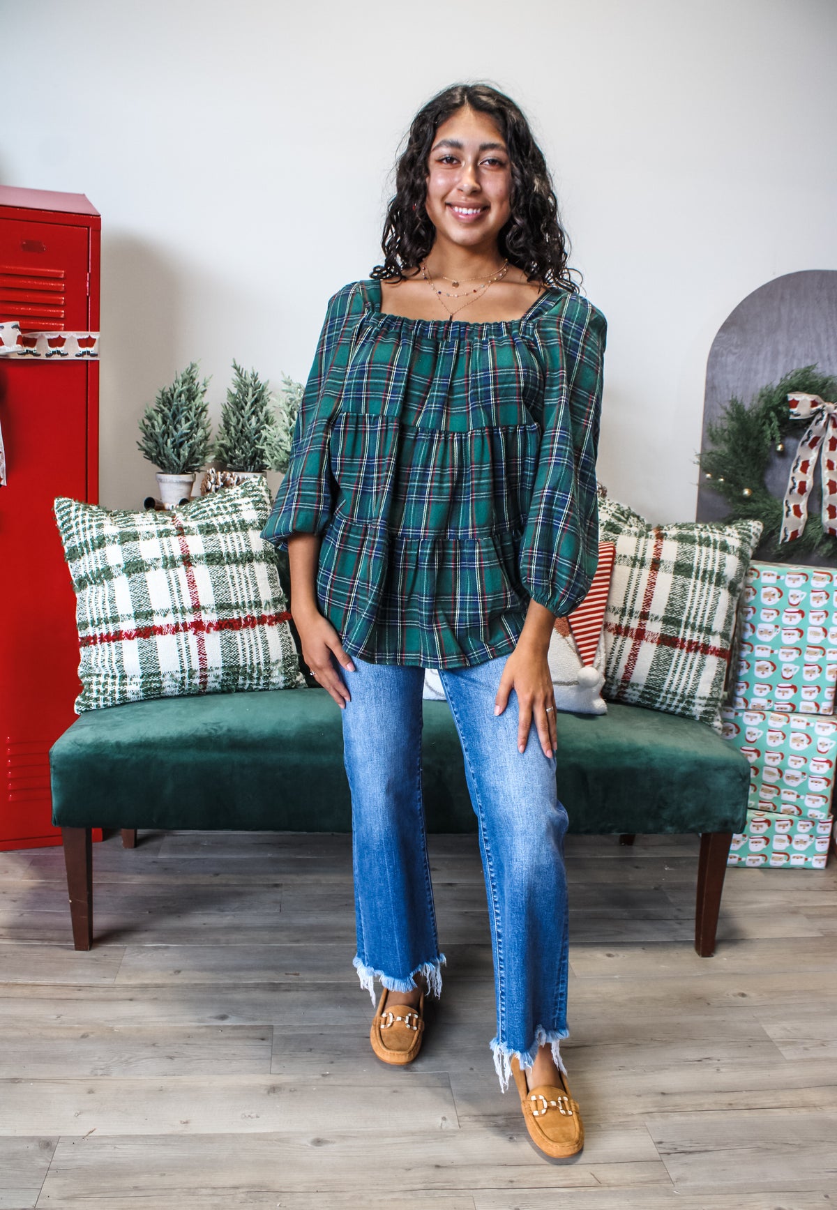 Under The Mistletoe • Green Plaid