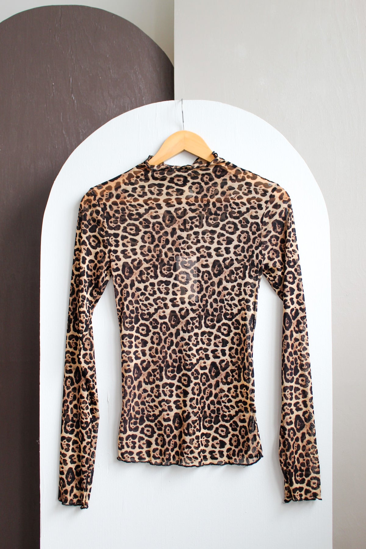 Spice Up Your Life Leopard Mesh Top