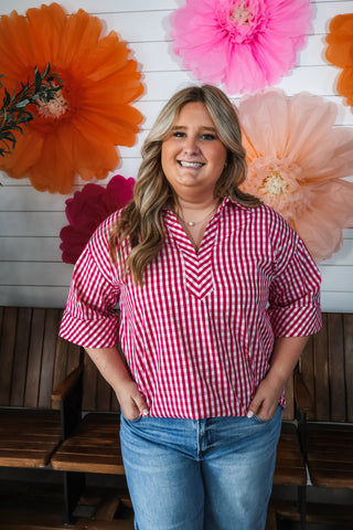 Picnic Perfect • Fuchsia Gingham - PLUS