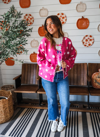 Playful Pop Cardigan • Pink