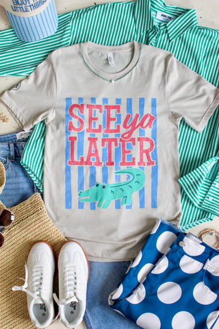See Ya Later Gator Graphic Tee • Sand