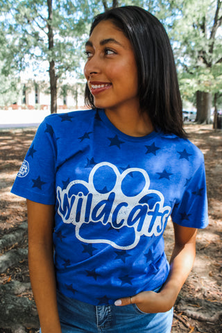 Starstruck Wildcats Graphic Tee • Heather Blue