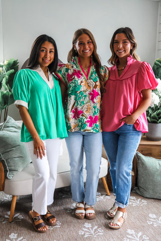 Cruise On By Linen Top • Green