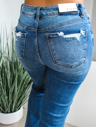 Elena High Rise Straight • Dark Wash