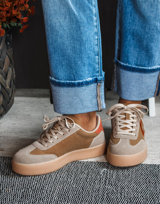 Next Level Low Top Sneakers • Camel/Orange