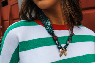Feeling Frosty Scarf Necklace • Evergreen