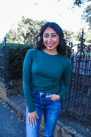 Soft & Simple Crewneck • Evergreen - FINAL SALE