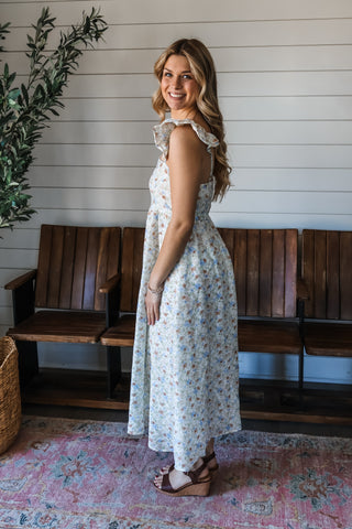 Meadowbrook Floral Midi • Blue - FINAL SALE