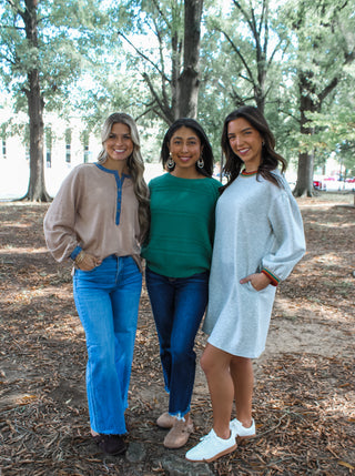 Chasing Rainbows Ringer Dress • Heather Grey - FINAL SALE
