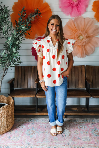 Polka Dot Pretty • Tomato