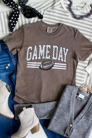 Game Day Football Graphic Tee • Mocha