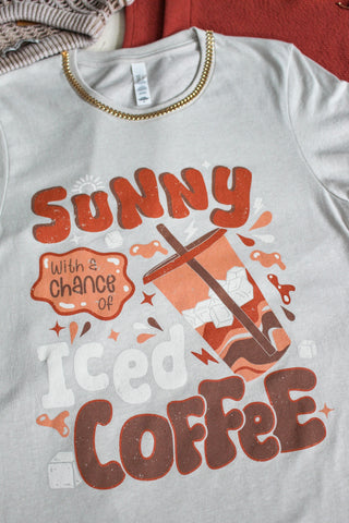 Sunny With A Chance Of Coffee Graphic Tee • Natural