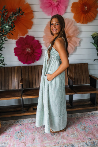 Coastal Stripes Maxi • Sage