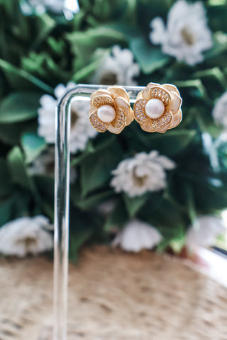 Beauty In Bloom Earrings • Gold