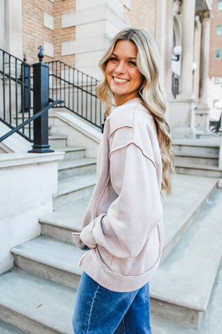 Happiest Season Pullover • Light Mocha