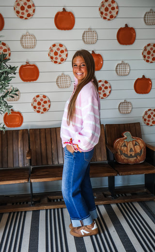 Pippa Striped Pullover • Pink