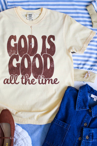 God Is Good All The Time Graphic Tee • Butter Yellow