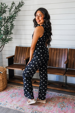Polka Dot Chic Pant Set • Black - FINAL SALE