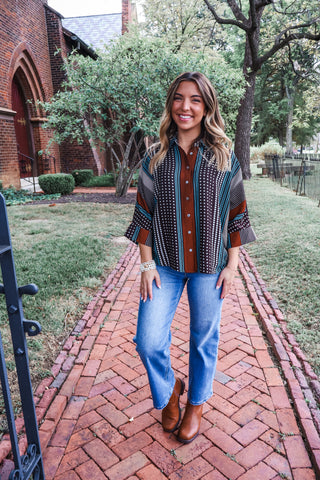 Pattern Poetry Top • Espresso Mix