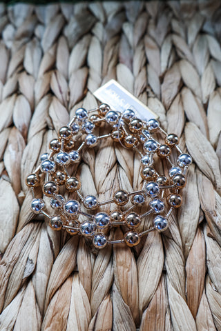 Elena • mixed metal bracelet stack