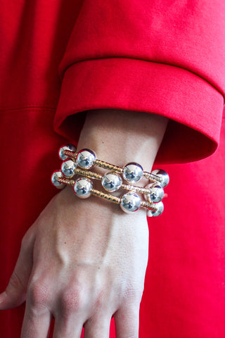 Season To Shine Ball Bracelet • Silver Mix