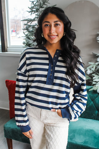 Never Been Better • Navy Stripe