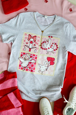 Silly Goose Sweetheart Graphic Tee • Ash Grey