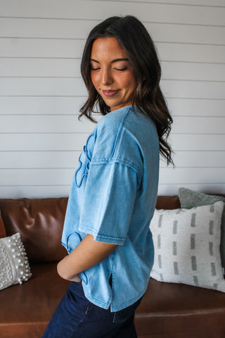 In The Loop Mineral Top • Blue - FINAL SALE