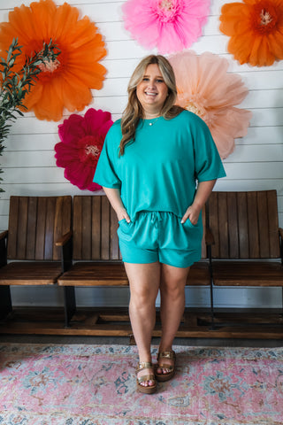 The Sundrenched Short Set • Green - PLUS