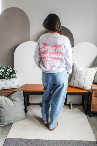 Spread The Love Of Jesus Sweatshirt • Ash Grey