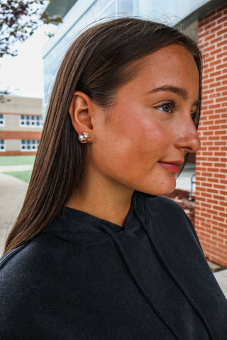 Batter Up Baseball Earrings • Gold
