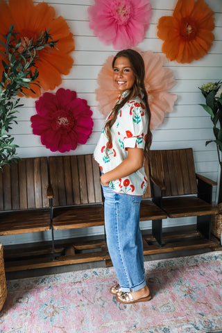 Fresh Summer Blooms • Red Floral