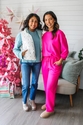 Merry & Bright Pant Set • Hot Pink