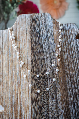 Jo Jo • double pearl strand necklace