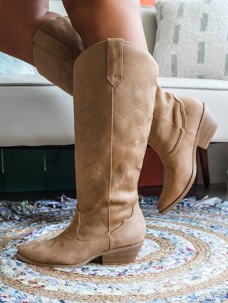 Sahara Tall Western Boot • Camel